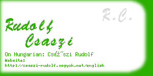 rudolf csaszi business card